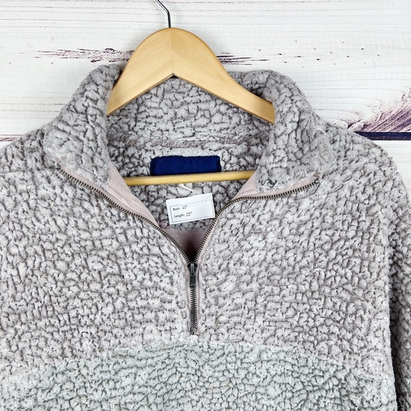 Blue Rain Purple Ombré Sherpa Half Zip Pullover Sz Small - Picture 4 of 6